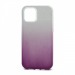                                 Чехол силикон-пластик iPhone 12/12 Pro (6,1") Fashion с блестками серебристо-фиолетовый#463761