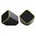 Колонки SmartBuy, 2.0, Cute, чёрные/зелёные, USB#1008256