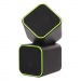Колонки SmartBuy, 2.0, Cute, чёрные/зелёные, USB#1008258