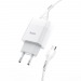 Адаптер Сетевой Hoco C73A Glorious 2USB/5V/2.4A + кабель micro USB (white)#1410356