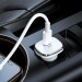 Адаптер Автомобильный Borofone BZ12B + кабельType-C to Apple Lightning (white)#1631323