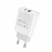 Адаптер сетевой HOCO C80A (1-USB 3.1A/1-Type-C) (белый)#1561176