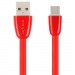 Кабель USB VIXION (K12c) Type-C (1м) силиконовый (красный)#421202