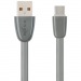 Кабель USB VIXION (K12c) Type-C (1м) силиконовый (серый)#421201