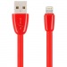 Кабель USB VIXION (K12i) для iPhone Lightning 8 pin (1м) силиконовый (красный)#421199