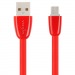 Кабель USB VIXION (K12m) microUSB (1м) силиконовый (красный)#421195