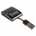 Картридер Smartbuy SBR-713 USB 2.0 - SD/microSD/MS/M2, черный#2141973