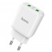 Сетевое зарядное устройство USB Hoco N6 ( 3A, 2 порта, быстрая зарядка QC 3.0) Белый#1554137