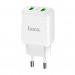 Сетевое зарядное устройство USB Hoco N6 ( 3A, 2 порта, быстрая зарядка QC 3.0) Белый#1554140