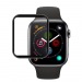 Защитная пленка "Полное покрытие" для Apple Watch 4/5/6 (40 мм) Черная ( силикон )#446134