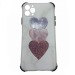 Чехол iPhone 11 Pro Max Силикон Противоударный принт Сердца Белый#432925