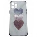 Чехол iPhone 12 Pro Max Силикон Противоударный принт Сердца Белый#432927