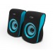Акустическая система 2.0, CBR CMS 366 Blue, USB, чёрный-голубой#437856
