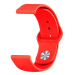 Сменный браслет 22мм (Amazfit GTR 47mm & Haylou LS05) однотонный pin-and-tuck (красный)#439889