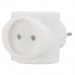 Тройник электрический, биметалл 220В, 6А (белый) "Rexant"#2007112