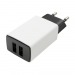 Адаптер постоянного тока 220В с выходом 2гн.USB 2.1A (бело-чёрный) "Cablexpert"#1631964