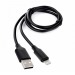 USB кабель для iPhone 5-11 "Cablexpert", серия Classic 0.2, чёрный, коробка, 1м#1694015