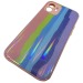                                 Чехол силикон-пластик iPhone 12/12 Pro (6,1") блестящий радуга розовый*#1790921