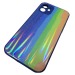                                 Чехол силикон-пластик iPhone 12/12 Pro (6,1") блестящий радуга синий*#1790922