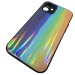                                 Чехол силикон-пластик iPhone 12/12 Pro (6,1") блестящий радуга черный*#1790928