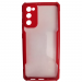                                     Чехол пластиковый Samsung S20 FE прозрачный с окантовкой красный*#2134437