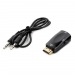 Переходник шт. HDMI - гн. VGA + гн.3,5мм, шнур шт.3,5мм-шт.3,5мм в комплекте "Cablexpert"#801923