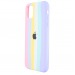 Чехол-накладка - Soft Touch для Apple iPhone 11 (pink rainbow)#1462140