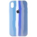 Чехол-накладка - Soft Touch для Apple iPhone XR (blue rainbow)#585901