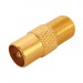Штекер антенный металлический под F-разъем (шт.TV - гн.F) Gold "Rexant"#652085