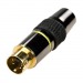 Штекер mini DIN 4 pin (SVHS) на кабель металл Gold#651794