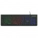 Клавиатура "Gembird" KB-240L, USB, 104 круглые клавиши, подсветка Rainbow, кабель 1,5м (чёрный)#1635938