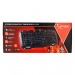 Клавиатура игровая "Gembird" KB-G200L,USB, 105кл.+ 5 клавиш, подсветка 7цветов, кабель 1,8м(чёрный)#1785740