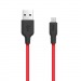 USB кабель для зарядки micro USB "Hoco" X21 (особо прочный, красный) 2.0A, 1м#1648278