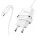 СЗУ с выходом USB Hoco N1 (2.4A/1USB/кабель Lightning) белое#1616330
