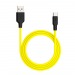 Кабель USB - Type-C HOCO "Premium" X21 Plus Silicone (100сm) черно-желтый#1720978