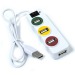Разветвитель USB (HUB) 4 порта P-1030 светофор с выключателем длина шнура 0,6 м. * (цвет белый, в поврежденной коробочке)#1641300