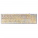 Клавиатура Dialog KK-ML17U WHITE Katana - Multimedia, с янтарной подсветкой клавиш, USB, белая#1956334