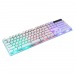 Клавиатура Nakatomi KG-23U WHITE Gaming - игровая с RGB-подсветкой, USB, белая#461515