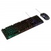 Проводной игровой набор Nakatomi KMG-2305U BLACK Gaming - клавиатура + опт. мышь с RGB подсветкой#1786702