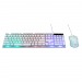 Проводной игровой набор Nakatomi KMG-2305U WHITE Gaming - клавиатура + опт. мышь с RGB подсветкой#1786684