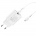 Сетевое зарядное устройство Type-C Hoco N14 (20W, PD, кабель Type-C-Lightning) Белый#999616