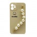 Чехол iPhone 12 Силикон Niceday жемчуг бежевый#1761360