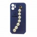Чехол iPhone 12 Силикон Niceday жемчуг синий#1761361