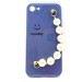 Чехол iPhone 7/8/SE (2020) Силикон Niceday жемчуг синий#1757929