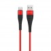Кабель USB - Type-C Borofone BX32 Munificent 5A, 100 см,(red)#592187