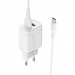 Адаптер Сетевой с кабелем Borofone BA37A Speedy 2USB/5V/2.4A +Type-C (white)(124262)#1561266