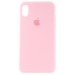 Чехол-накладка Silicone Case с лого для Apple iPhone XR (006) розовый#752510