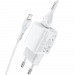 СЗУ с выходом USB Hoco N8 (2USB/2.4A/кабель Lightning) белое#1616220