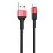 Кабель USB - micro USB Hoco X26 Xpress для HTC/Samsung (100 см) (black/red)#1156496
