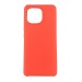 Жесткий силиконовый чехол с микрофиброй для Xiaomi Mi 11 (красный)#1611043